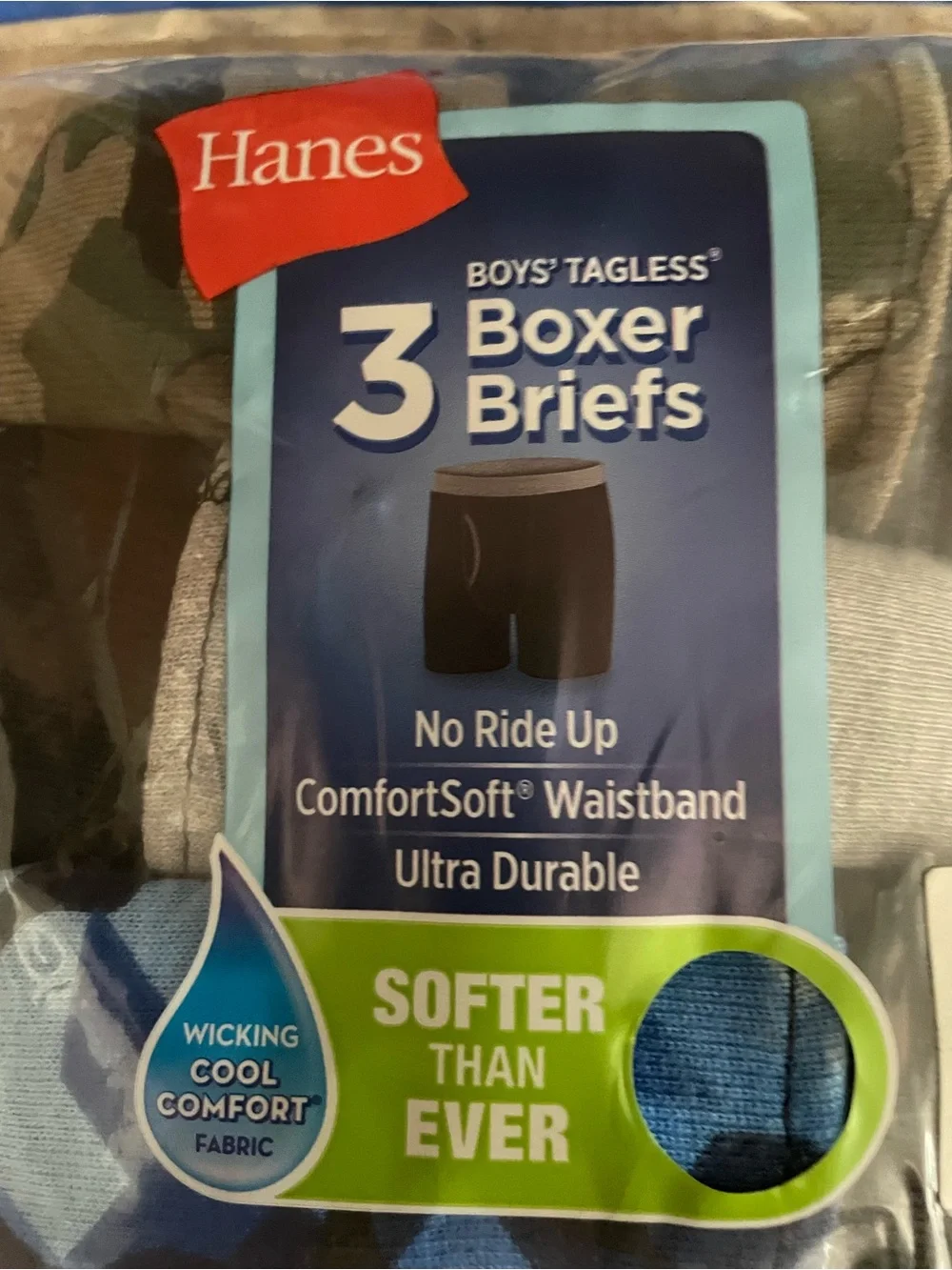 Brand new Boys 9 pair tagless Boxer Briefs Size Large 14-16 wicking